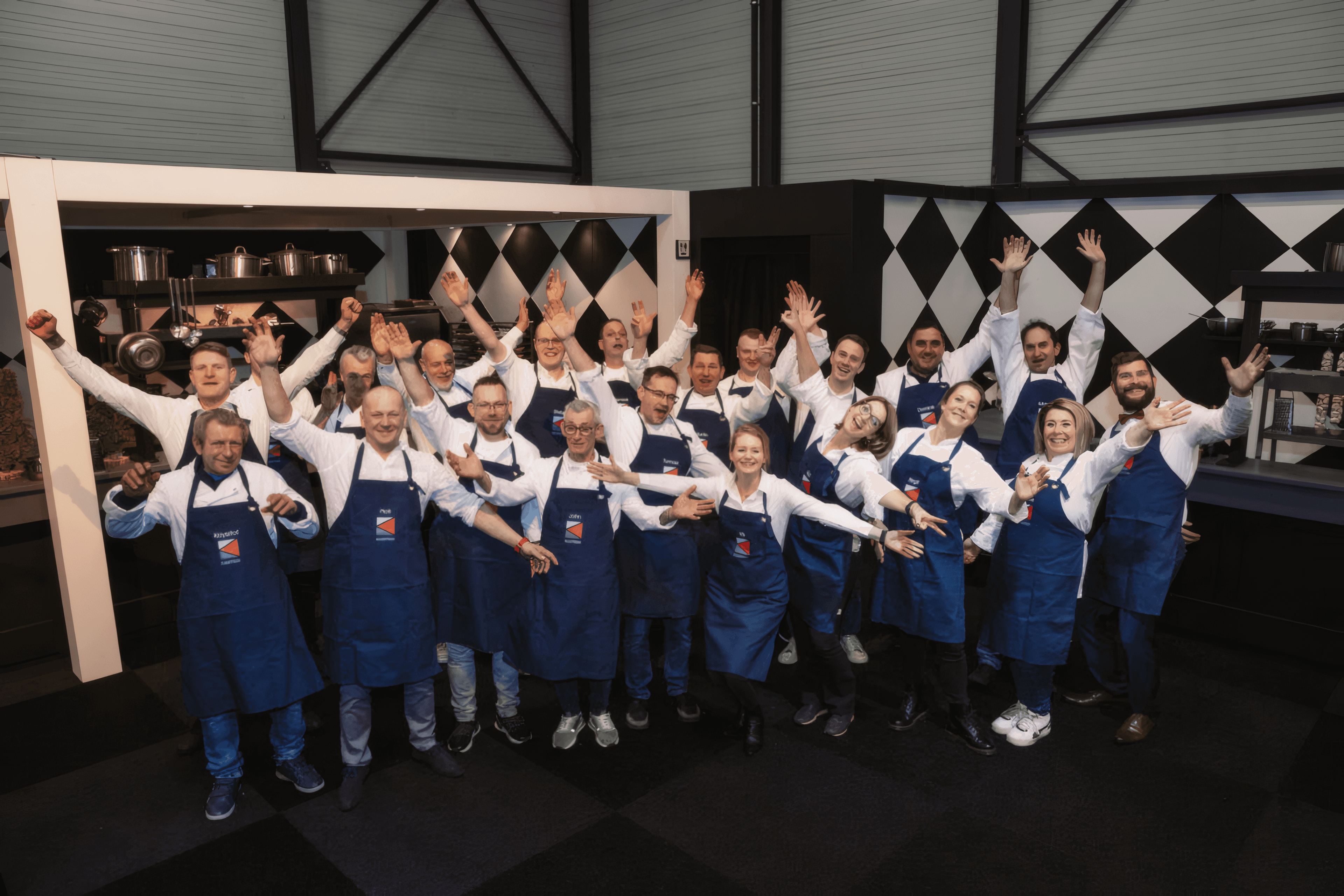 Restaurant team in actie